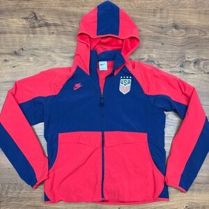 Nike Womens Medium USA Soccer‎ AWF Hooded Jacket CZ4334-688 Olympics Full Zip